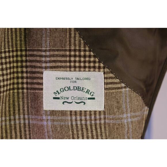 Samuelsohn Brown Plaid Cashmere-Qiviuk by Colombo 2-Btn Sportcoat Blazer 42L - Picture 13 of 13